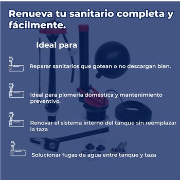 Juego Reparación Para Baño Sanitario Completo PVC Fluidmaster