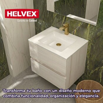Gabinete de Baño Helvex Primmo 60 Nevis, 2 Cajones