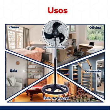 Ventilador 2 En 1 Aspas Aluminio 18" Brisa