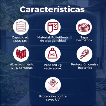 Tanque Para Agua Rotoplas Estándar 5000 L