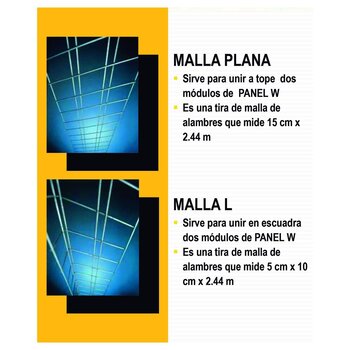 Malla Panel W Esquinera 0.12X2.44 M