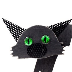 Figura decorativa mascota Black Cat 34 cm