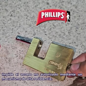 Candado Cortina Phillips núm 9 Latón Macizo