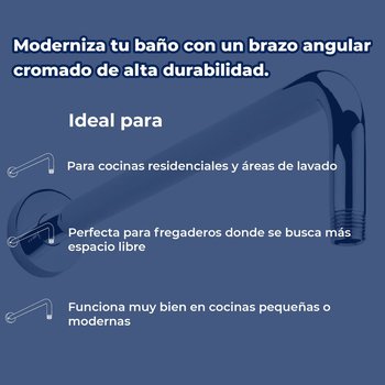 Brazo y Chapetón Angular Para Regadera Helvex TR-035