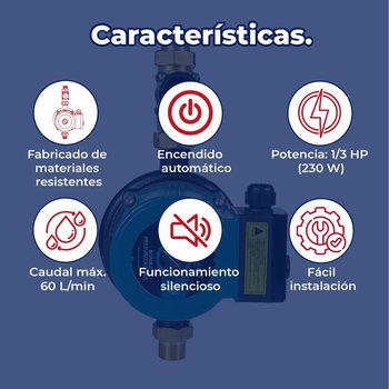 Bomba Presurizadora Iusazz1/3 hp 60 L x min 227 v