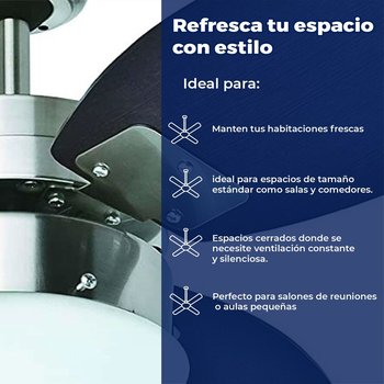 Ventilador Sprite 30 PG Niquel Cepillado 3 Aspas Control Cadena