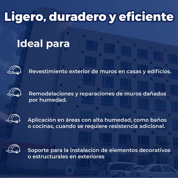 Panel Yeso Exterior ½ pulg 1.22 x 2.44 ml 25 kg