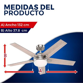 Ventilador de techo bartlett 52 pulgada niquel