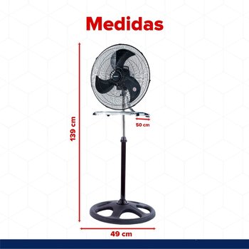 Ventilador 2 En 1 Aspas Aluminio 18" Brisa