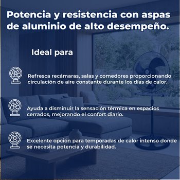 Ventilador 2 En 1 Aspas Aluminio 18" Brisa