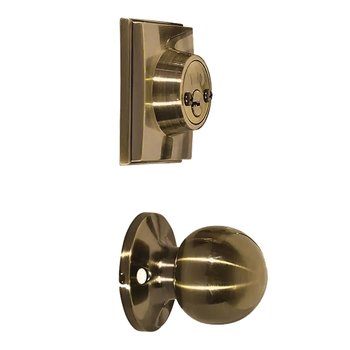 Cerradura Entrada Gatillo Yale Nápoles Latón Antiguo Ll/Ll