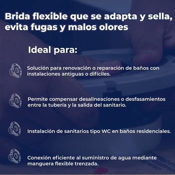 Kit de Instalación Sanitario Coflex Con Brida Flexible PSD004