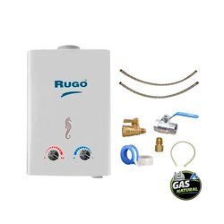 Calentador Paso 12 L Rugo Gas Natural Incluye Kit de Instalación