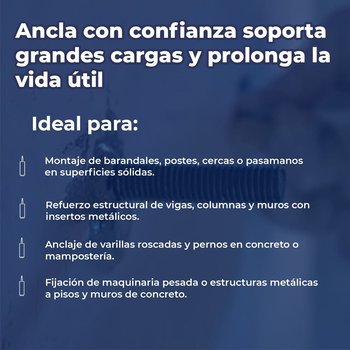 Anclaje Epóxico Estructural Presto 645 ml