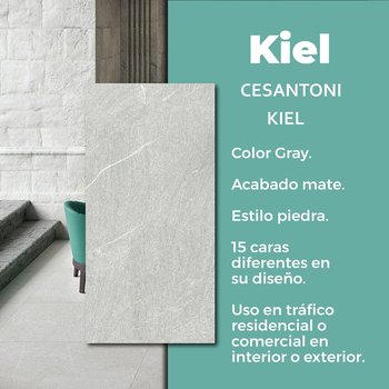 Piso Kiel Gray Cesantoni 60x120 cm Rectificado