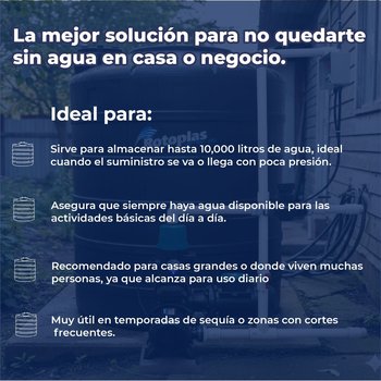Tanque Agua Rotoplas Estándar Negro 10000 L