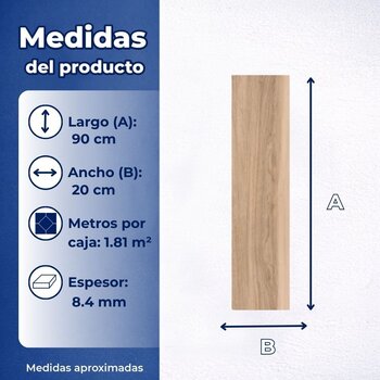 Piso Natural Golden Wood Daltile 20X90 1.81M2 ZGW6