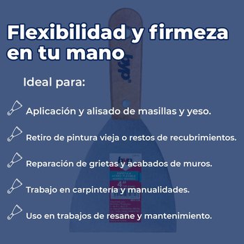 Espátula Byp Mango Madera Flexible 4 pulg