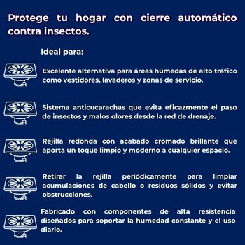 RESUMIDERO CUADRADO ANTICUCARACHAS 4X4"