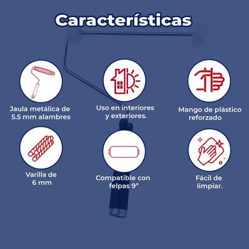 Maneral Para Rodillo 9 Pulgadas Sencillo Byp