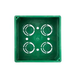 Caja Cuadrada PVC Verde 4 x 4 pulg