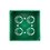 Caja Cuadrada PVC Verde 4 x 4 pulg