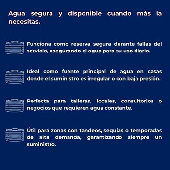 Cisterna Rotoplas Equipada 5000 Litros para Almacenar Agua