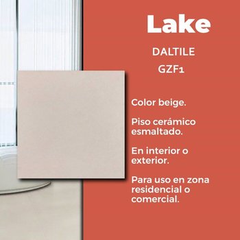Piso Lake Beige Daltile 45x45 cm