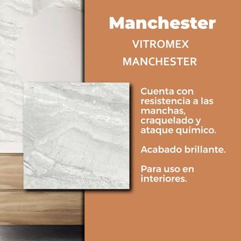 Piso Manchester Gris Vitromex 55.5 x 55.5 cm