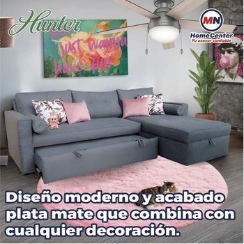 Ventilador Anslee LP Plata mate 46 pulg Hunter