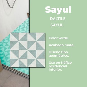 Piso Sayul Verde Daltile 37x37 cm