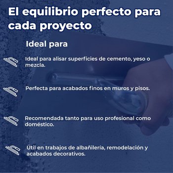 Llana 14" Canto Recto 10 remaches Mango de Madera Truper