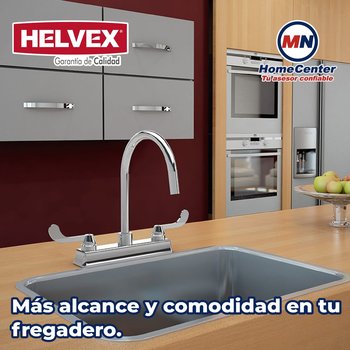 Llave Mezcladora Para Fregadero Helvex Flamingo Cromo HM-38