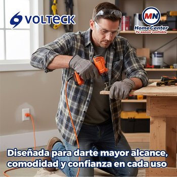 Extensión Eléctrica Volteck Naranja 4 m