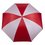 Paraguas portátil para lluvia estilo golf rojo y blanco