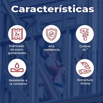 Poste Viga Calibre 20 6.35X3.05 M