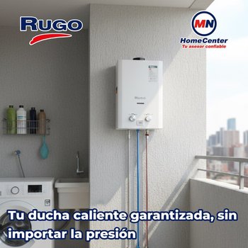 Calentador paso 6 L Rugo blanco baja presión Gas Natural