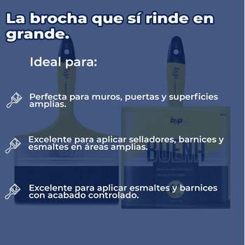 Brocha Byp de cerda natural La Buena 6” pulgadas