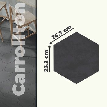 Piso Carrollton Charcoal Cesantoni 23.2x26.6 cm Rectificado