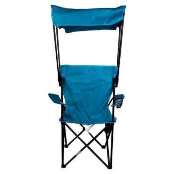 Silla plegable p/playa o camping azul con toldo y bolsa