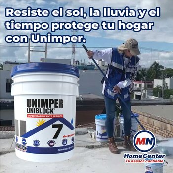 Impermeabilizante Acrílico Fibratado 19 L Unimper 7 Años