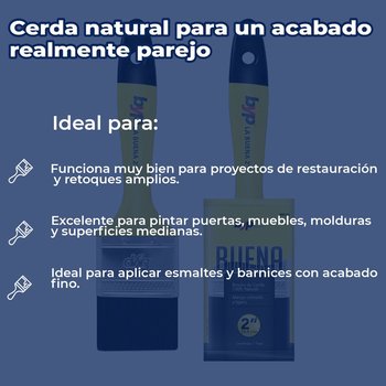 Brocha Byp de cerda natural La Buena 2” pulgadas