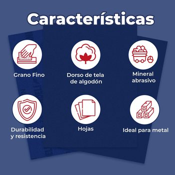 Lija de Esmeril J-73 Fandeli Grado Fino 9 x 11 Pulgadas