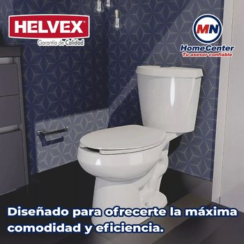 Sanitario Para baño Alargado Blanco Austral Botón 3.8 L Helvex