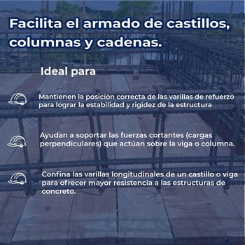 Estribo Cadena ¼ 15 x 20 70 pz (10-15cm) Medida Física