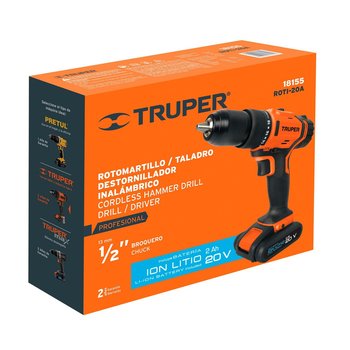 Rotomartillo Inalámbrico ½ pulg Truper 18 V Profesional