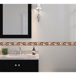 Cenefa cerámica para muro DKJ1118G Tiles 2000 8x25 cm beige