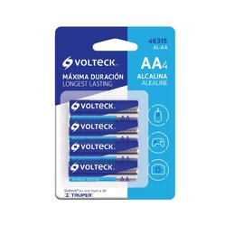 Pilas alcalinas AA 4 pza