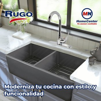 MEZCLADORA MONOMANDO P/FREGADERO C/CHAP LATON ACABADO CROMO