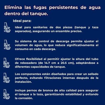 Kit Reparación Con Válvula de Descarga Fluidmaster 3" WC 2 Pza
